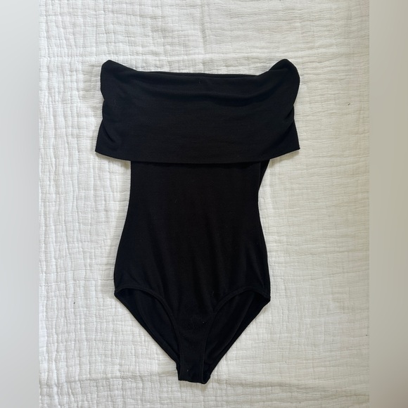 Aritzia Wilfred Free Off the Shoulder Black Bodysuit - Size S - Picture 9 of 9